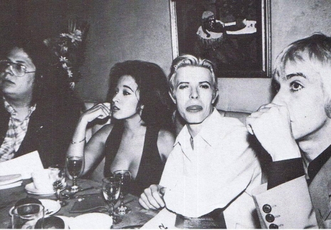 Bowie after show party